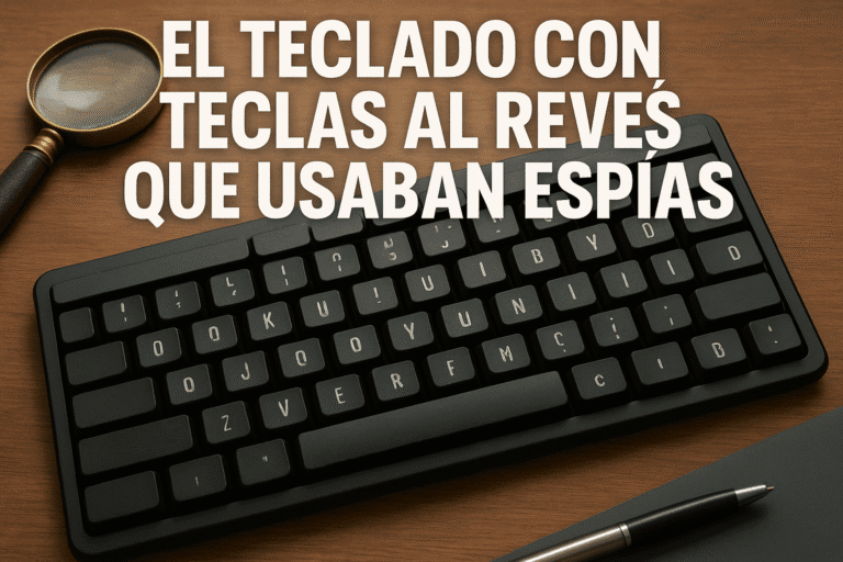 Imagen generada con IA para el artículo El teclado con teclas al revés que usaban espías