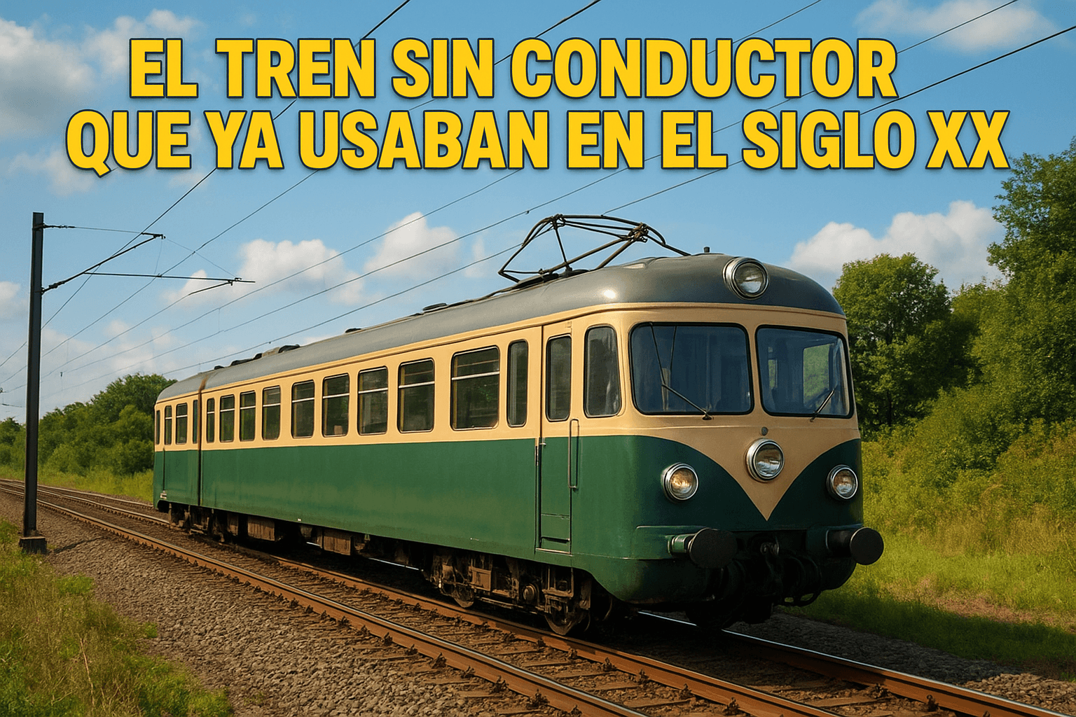 Imagen generada con IA para el artículo El tren sin conductor que ya usaban en el siglo XX