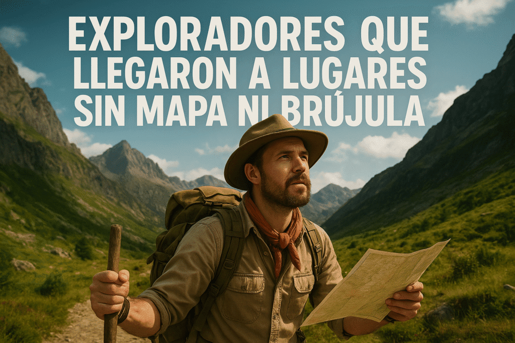 Exploradores sin mapas: historias reales que parecen imposibles 1 Imagen generada con IA para el artículo Exploradores que llegaron a lugares sin mapa ni brújula