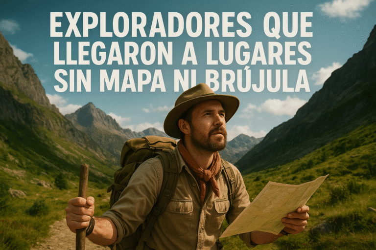 Imagen generada con IA para el artículo Exploradores que llegaron a lugares sin mapa ni brújula