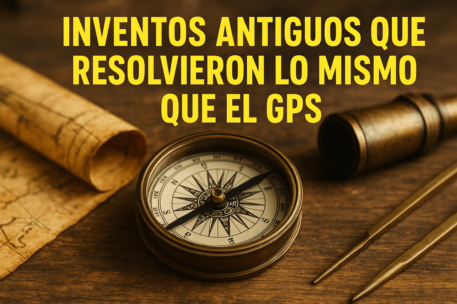 Imagen generada con IA para el artículo Inventos antiguos que resolvieron lo mismo que el GPS