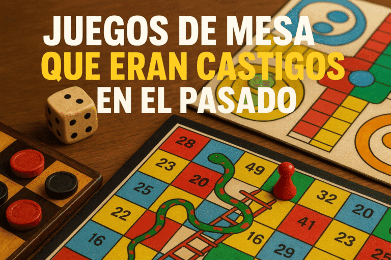 Imagen generada con IA para el artículo Juegos de mesa que eran castigos en el pasado