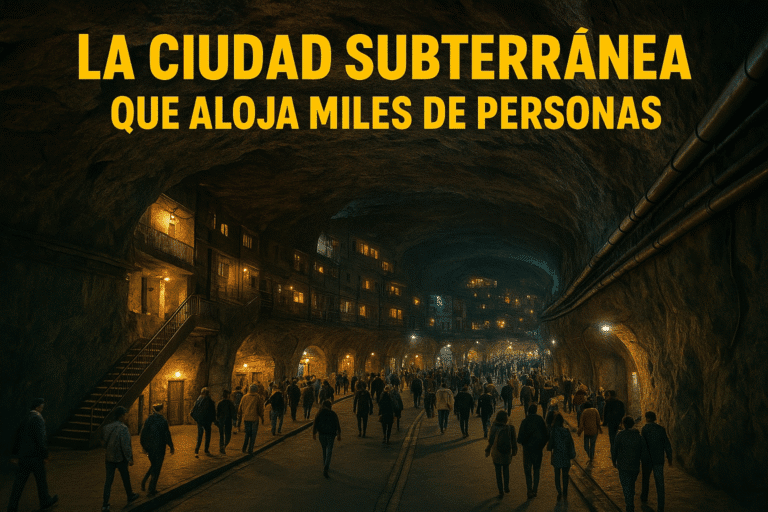 Imagen generada con IA para el artículo La ciudad subterránea que aloja miles de personas