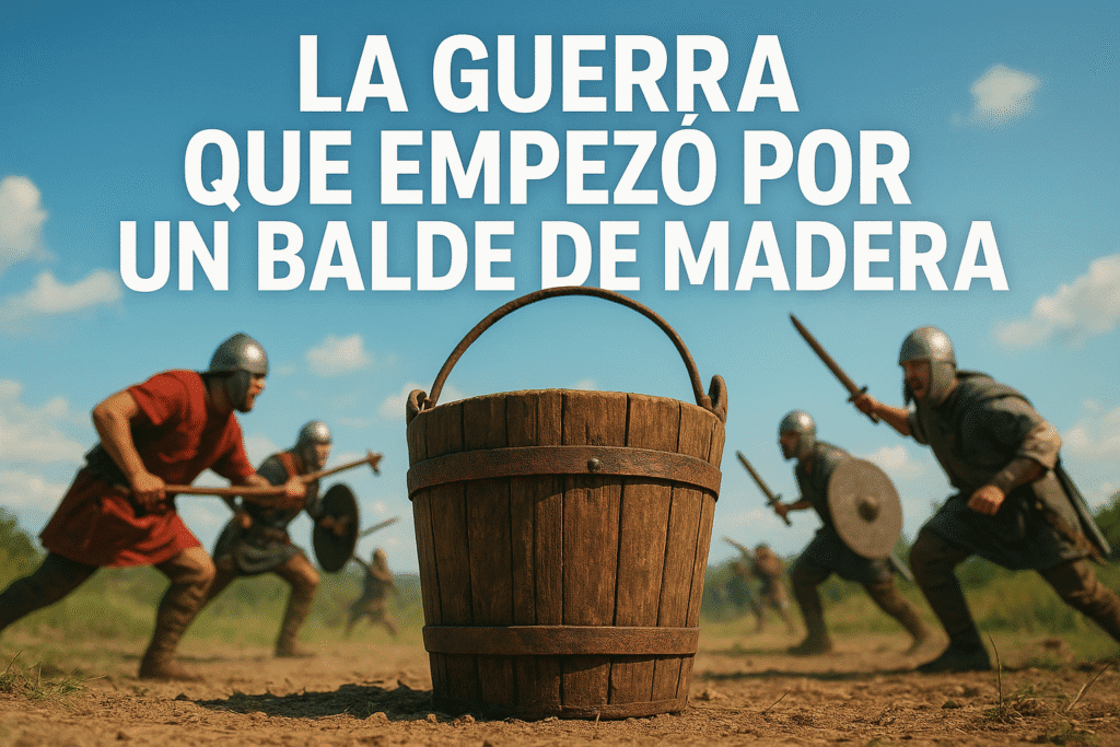 La Guerra del Balde: la historia real más absurda de la Edad Media 1 Imagen generada con IA para el artículo La guerra que empezó por un balde de madera