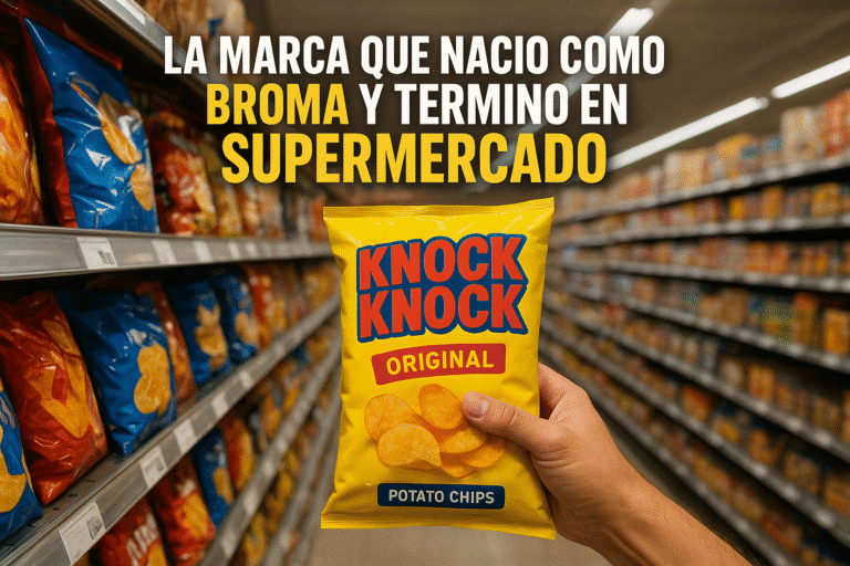 Imagen generada con IA para el artículo La marca que nació como broma y terminó en supermercado