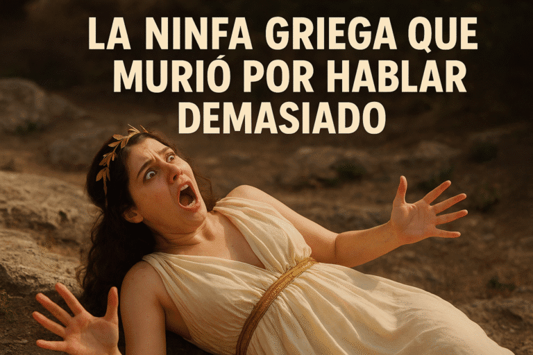 Imagen generada con IA para el artículo La ninfa griega que murió por hablar demasiado