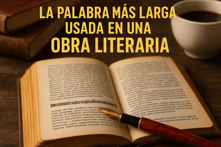Imagen generada con IA para el artículo La palabra más larga usada en una obra literaria