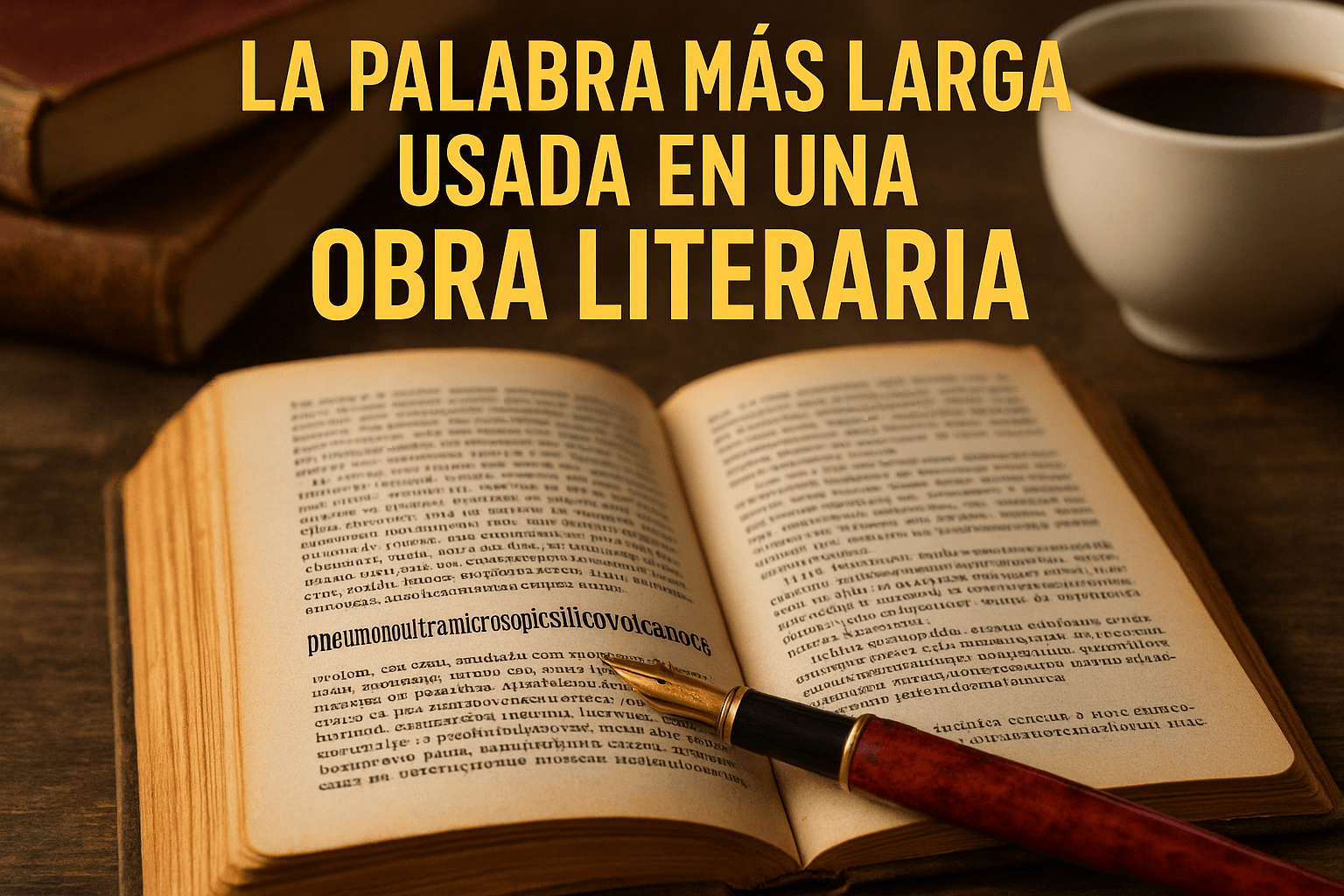 Imagen generada con IA para el artículo La palabra más larga usada en una obra literaria
