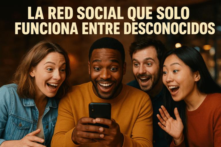 Imagen generada con IA para el artículo La red social que solo funciona entre desconocidos