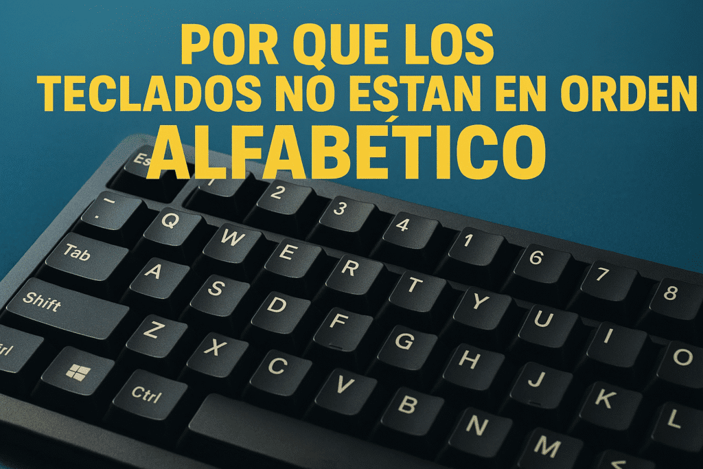 Imagen generada con IA para el artículo Por qué los teclados no están en orden alfabético