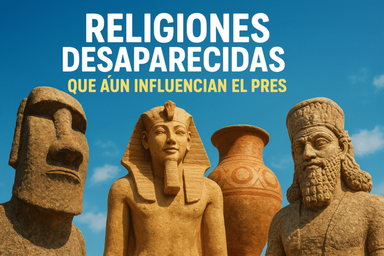 Imagen generada con IA para el artículo Religiones desaparecidas que aún influencian el presente