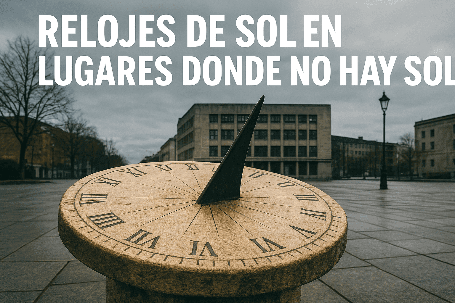 Imagen generada con IA para el artículo Relojes de sol en lugares donde no hay sol
