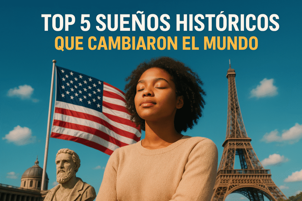 Imagen generada con IA para el artículo Top 5 sueños históricos que cambiaron el mundo