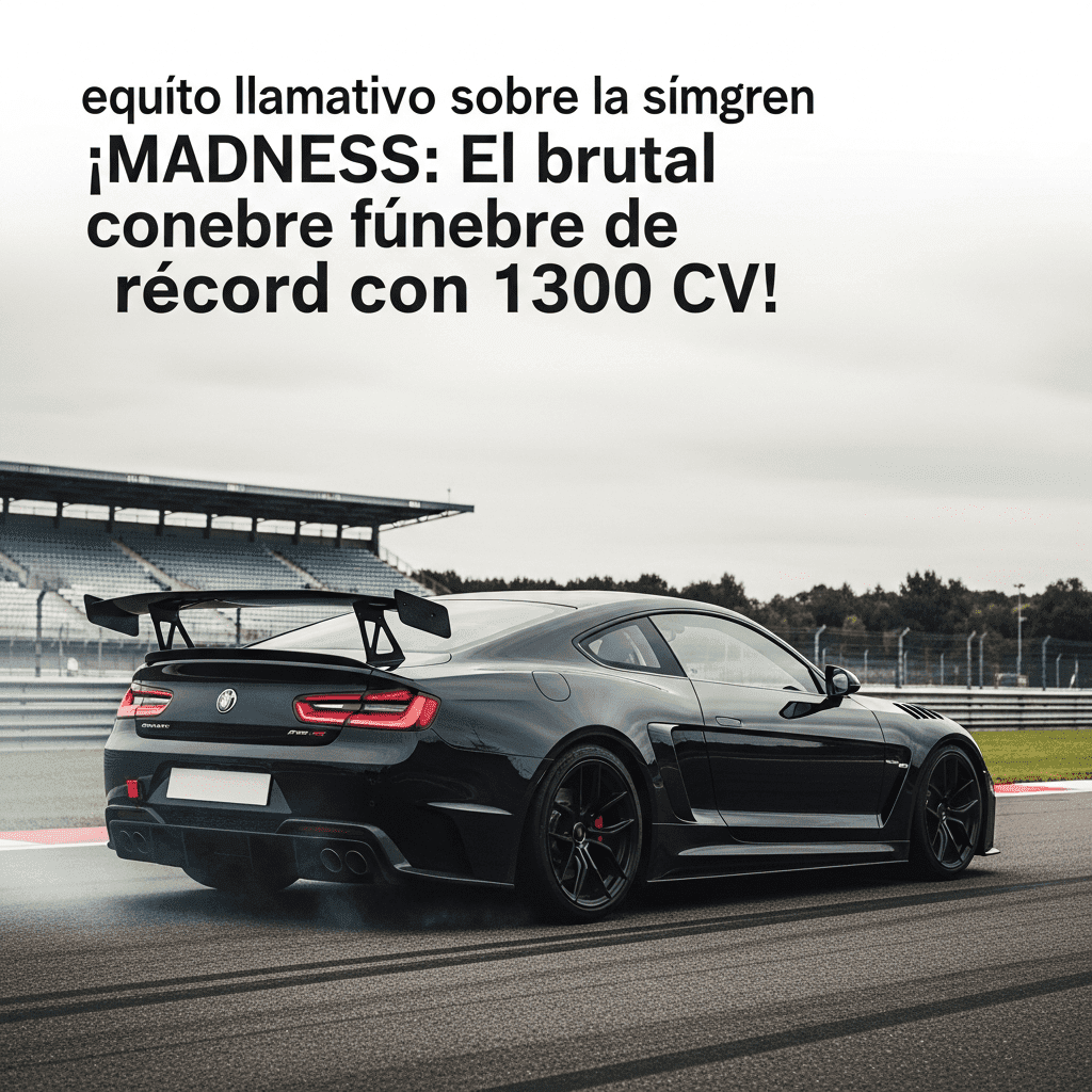 Imagen generada con IA para el artículo Madness: El brutal coche fúnebre de récord con 1300 CV