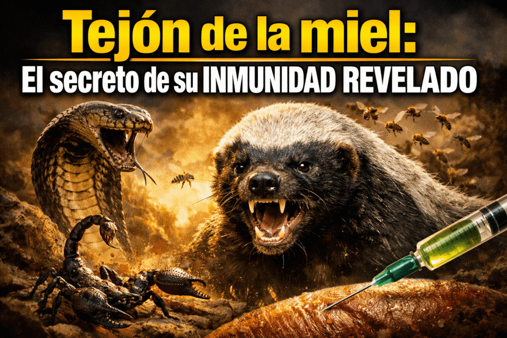 Imagen generada con IA para el artículo Tejón de la miel: Revelado el secreto de su inmunidad al veneno
