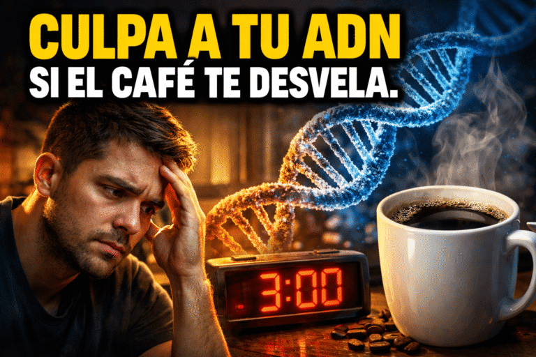 Imagen generada con IA para el artículo Tu ADN revela el secreto: por qué el café te quita el sueño