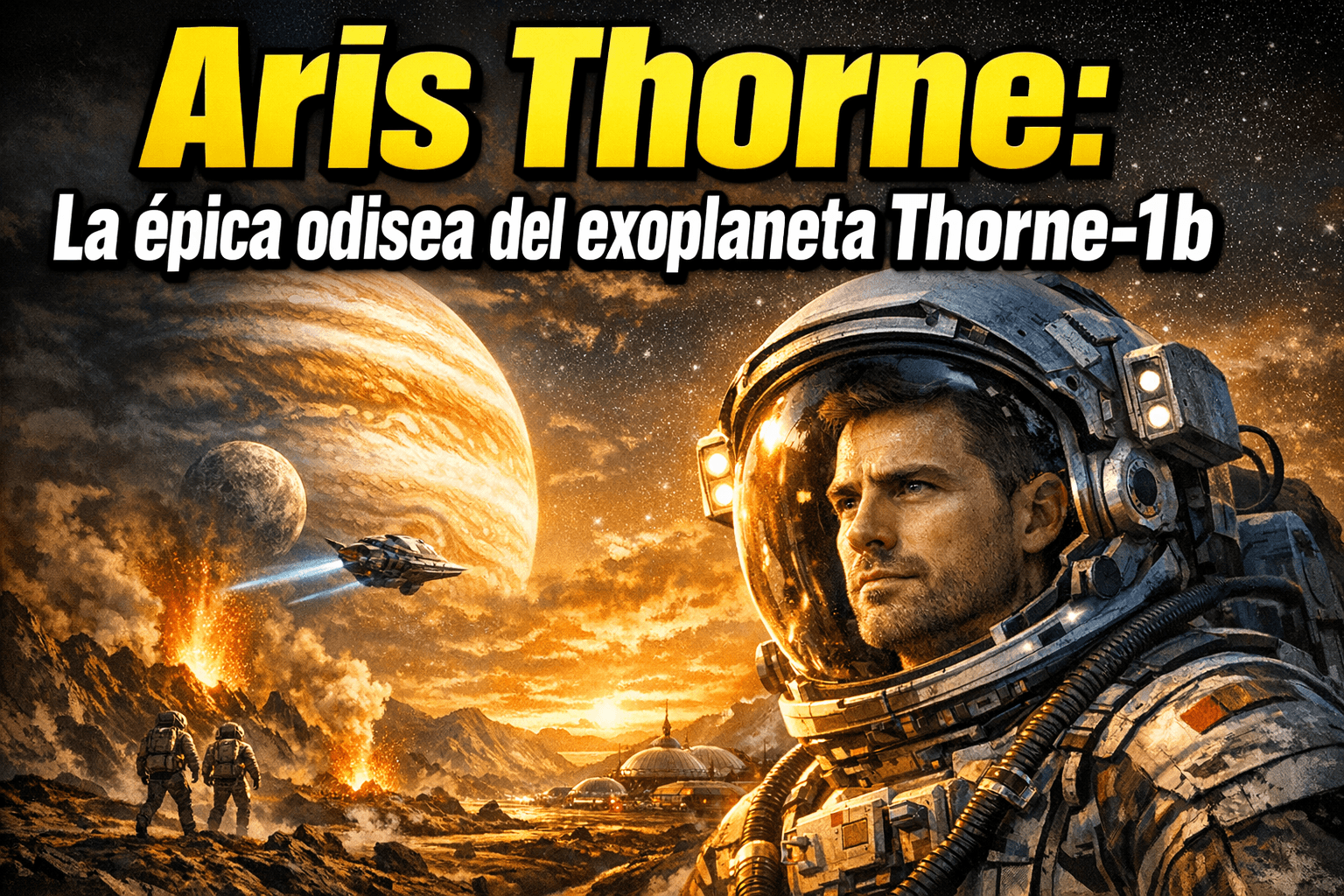 Imagen generada con IA para el artículo La increíble historia de Aris Thorne y el exoplaneta Thorne-1b