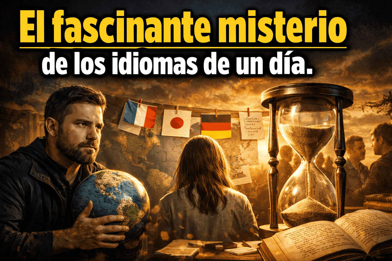 Imagen generada con IA para el artículo Lenguajes Rituales: El Fascinante Misterio de los Idiomas de un Día