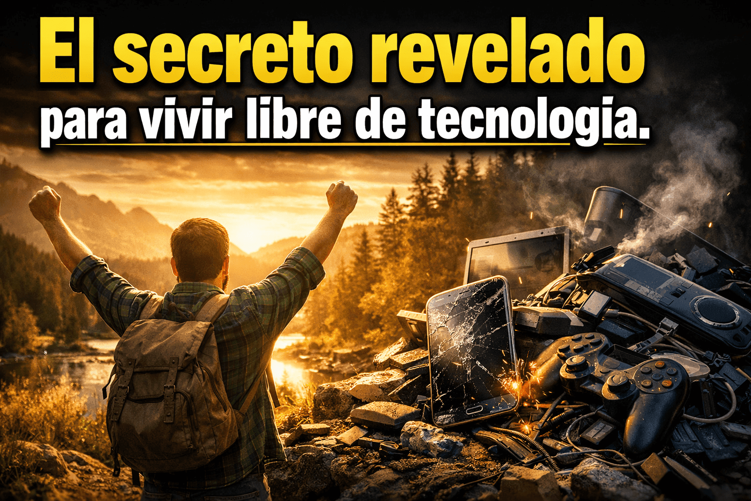 Imagen generada con IA para el artículo Desconexión Digital: El Secreto Revelado de Vivir sin Tecnología