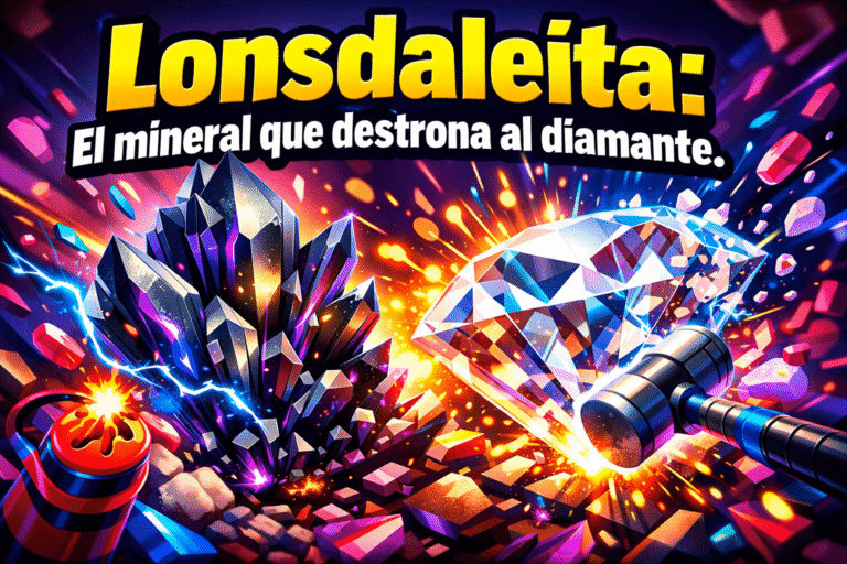 Imagen generada con IA para el artículo Lonsdaleíta: El increíble mineral más duro que el diamante
