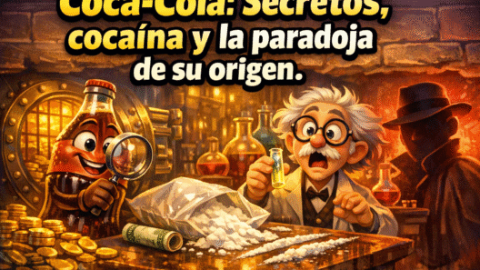 Imagen generada con IA para el artículo Coca-Cola: Su Origen Secreto, Cocaína y la Fascinante Paradoja