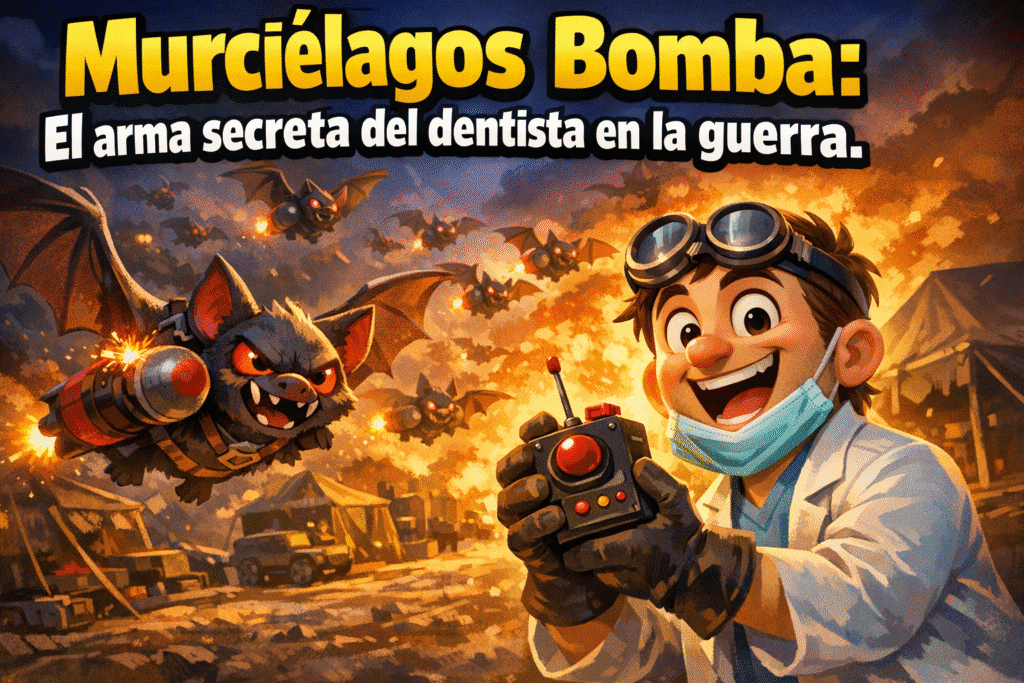 Murciélagos Bomba: El Proyecto Secreto del Dentista en WWII 1 Imagen generada con IA para el artículo Murciélagos Bomba: El Proyecto Secreto del Dentista en WWII