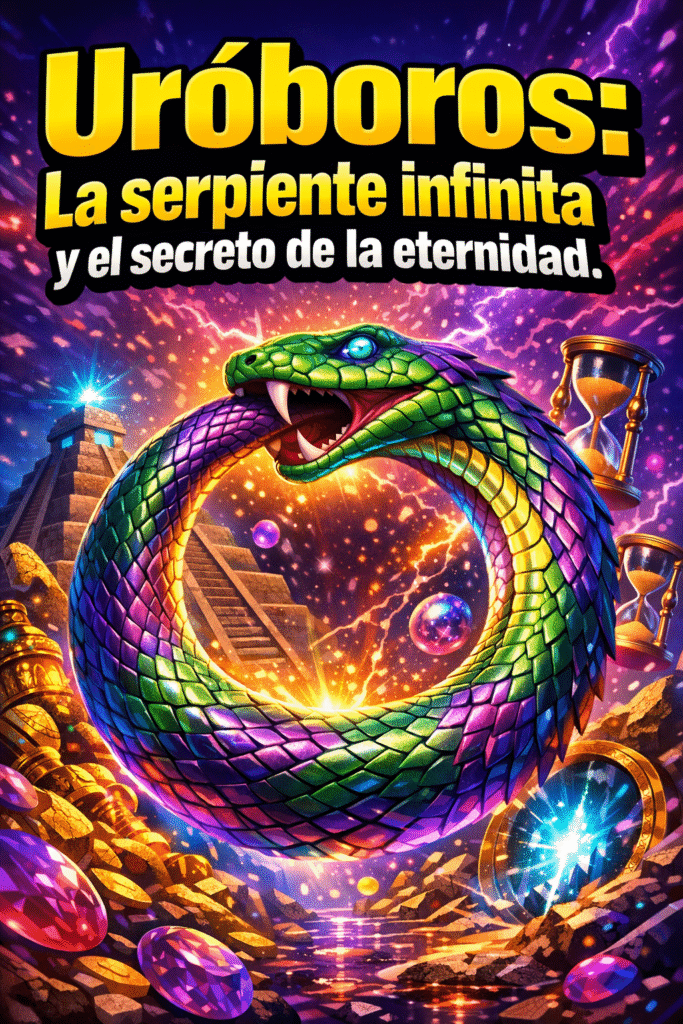 Misterio Uróboros: Serpiente que muerde su cola, origen y eternidad 1 Imagen generada con IA para el artículo Misterio Uróboros: Serpiente que muerde su cola, origen y eternidad