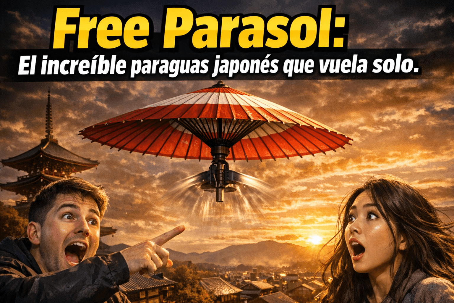 Free Parasol: El Paraguas Volador Japonés ¡Increíble! 4 Imagen generada con IA para el artículo Free Parasol: El Paraguas Volador Japonés ¡Increíble!