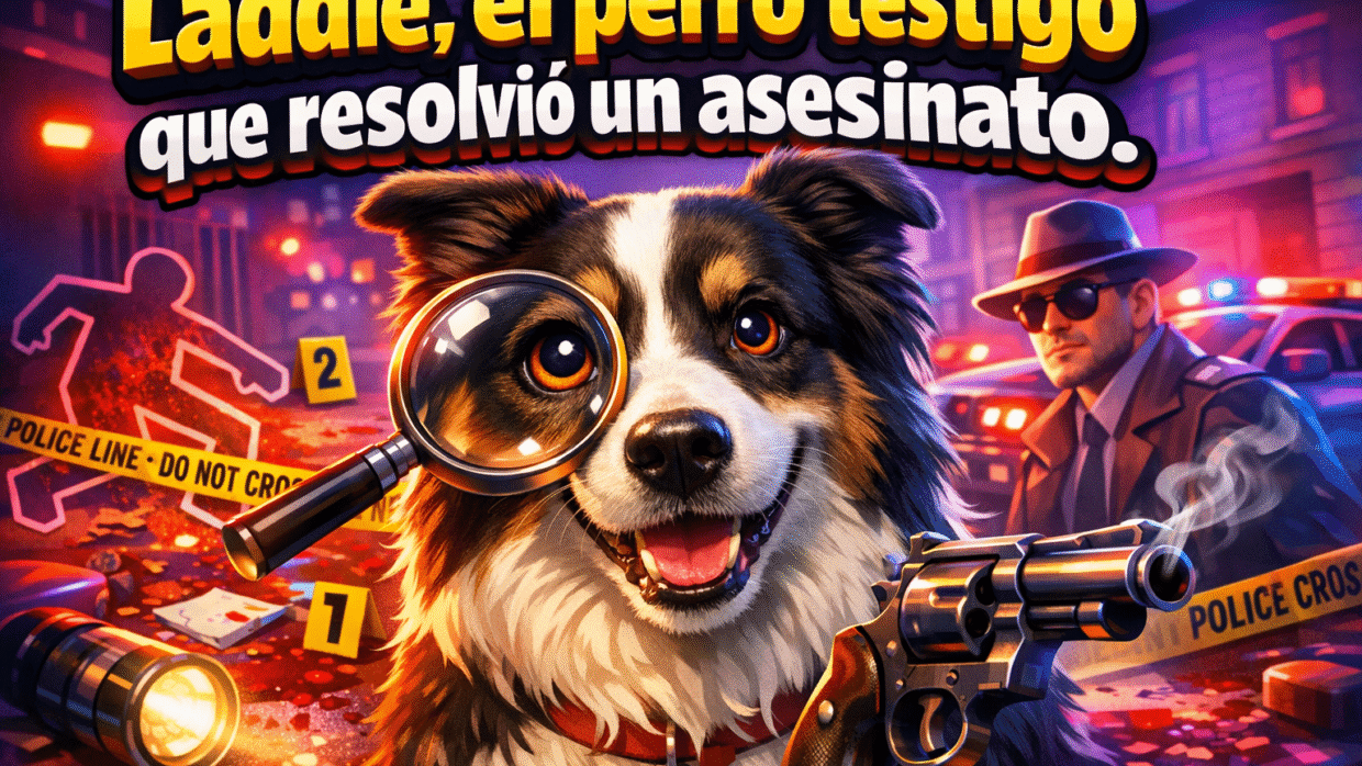Imagen generada con IA para el artículo Impactante: Laddie, el perro testigo que resolvió un asesinato en 1935