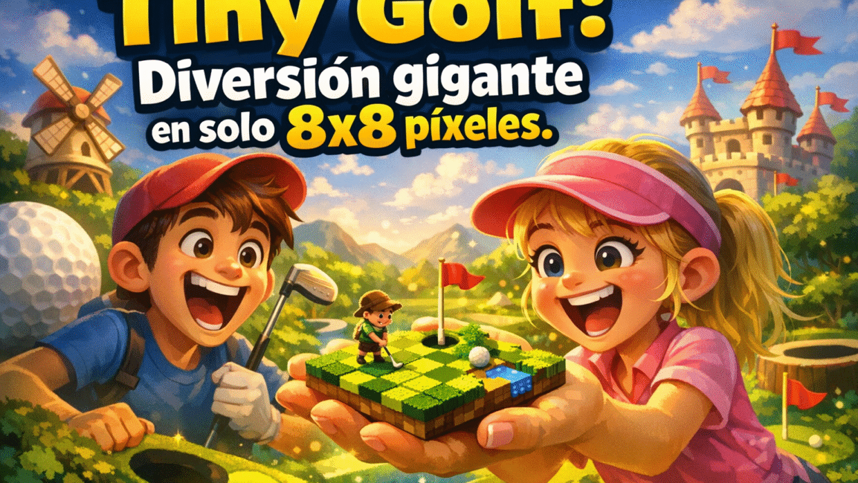 Imagen generada con IA para el artículo Tiny Golf: El increíble videojuego de 8x8 píxeles