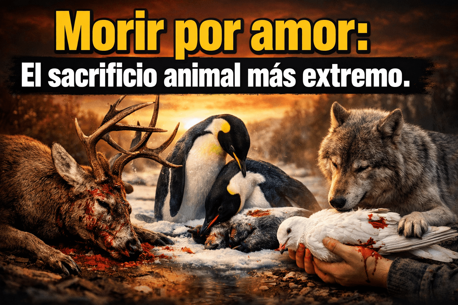 Imagen generada con IA para el artículo ¡Asombroso! Semelparidad Extrema: Animales que Mueren por Amor