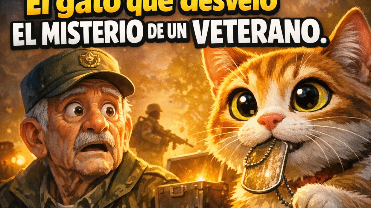 Imagen generada con IA para el artículo Flipante: Un gato resuelve el misterio de un veterano de Corea