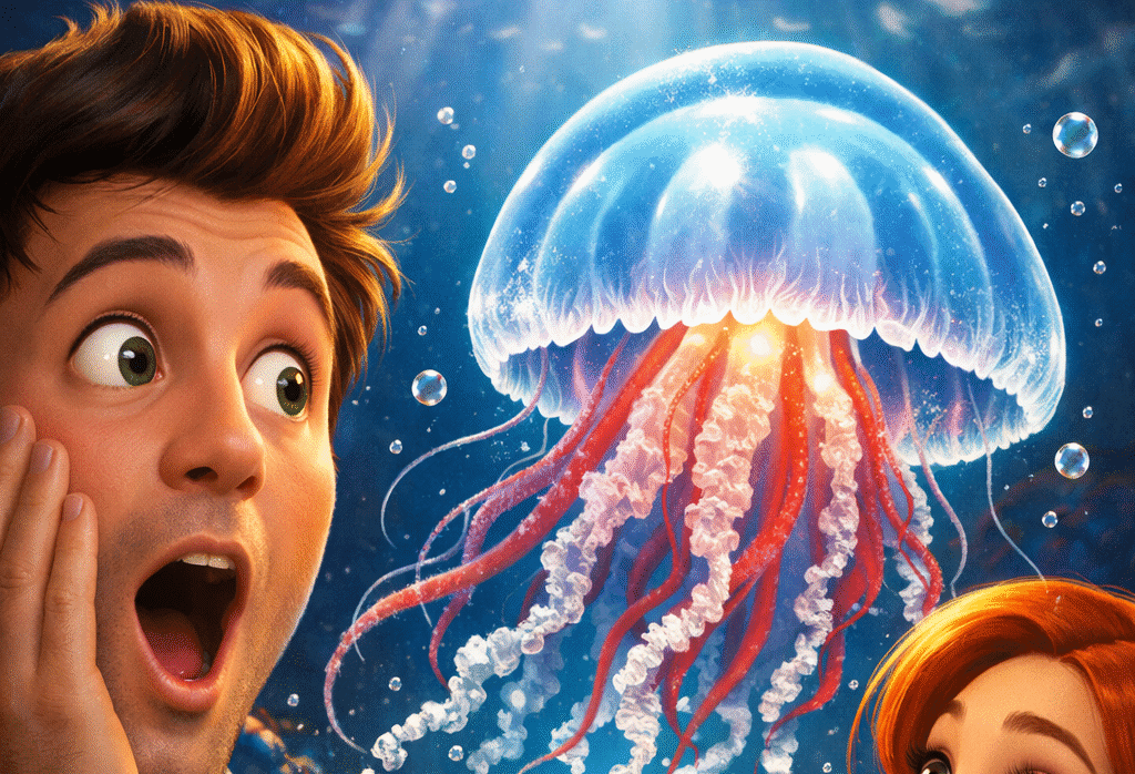 Imagen generada con IA para el artículo La Medusa Inmortal: El Alucinante Secreto para Rejuvenecer Siempre