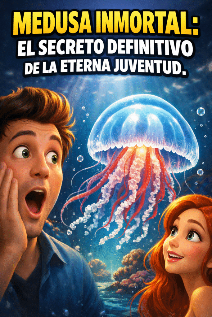 Imagen generada con IA para el artículo La Medusa Inmortal: El Alucinante Secreto para Rejuvenecer Siempre