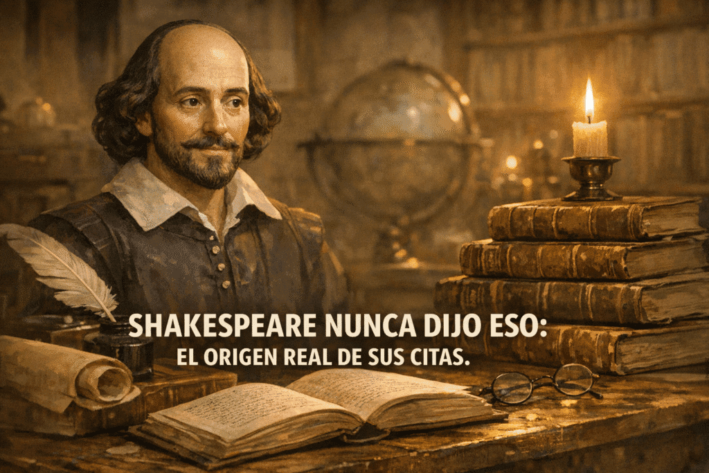 Imagen generada con IA para el artículo ¡Sorprendente! Citas Falsas de Shakespeare: El Origen Real