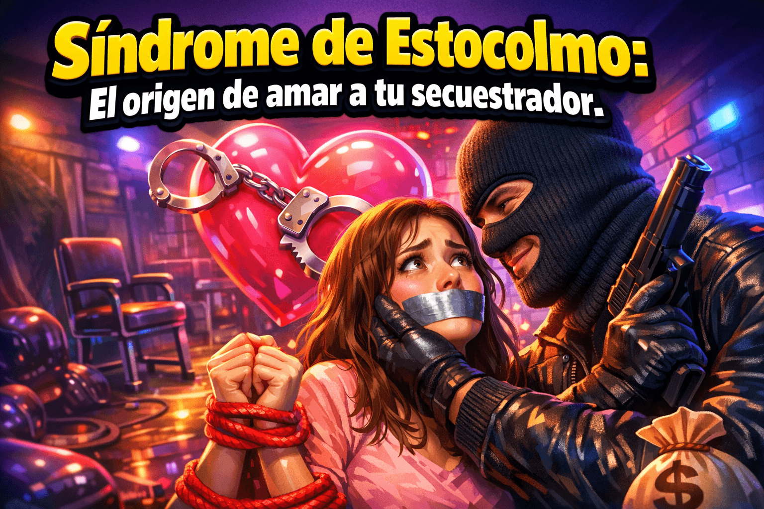 Imagen generada con IA para el artículo Síndrome de Estocolmo: Descubre su Origen y Extraña Psicología