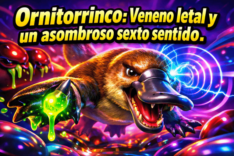 Imagen generada con IA para el artículo Ornitorrinco: Descubre su veneno y su increíble sexto sentido