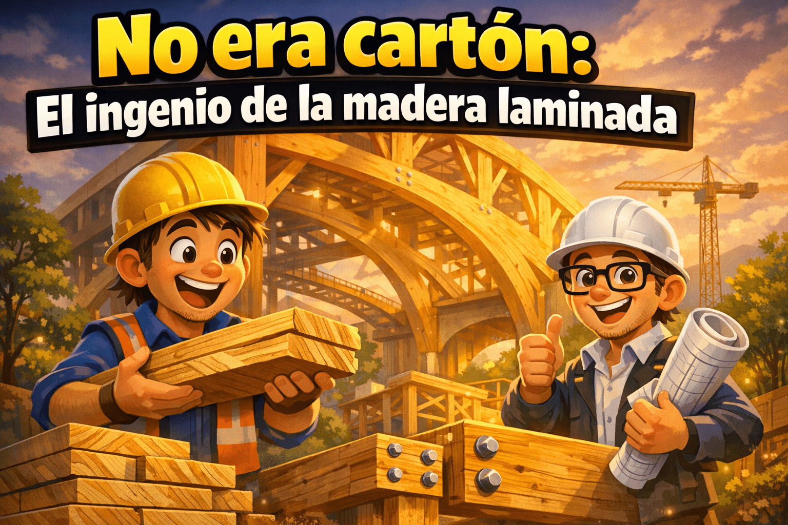 Imagen generada con IA para el artículo Ingenio PGM: El Mito del 'Avión de Cartón' y la Madera Laminada