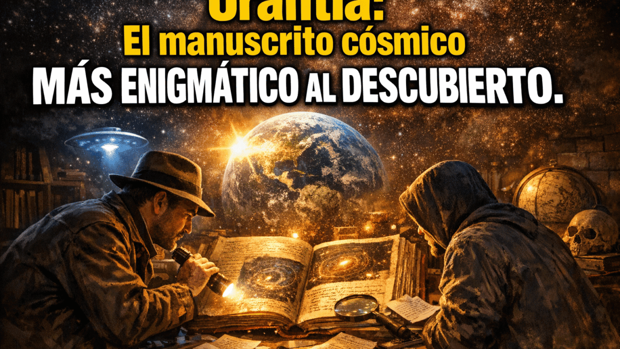 Imagen generada con IA para el artículo Desvela Urantia: El Manuscrito Cósmico Más Enigmático