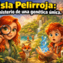 Imagen generada con IA para el artículo Isla Pelirroja: El Sorprendente Enigma de la Genética Aislada