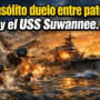 Imagen generada con IA para el artículo ¡Increíble! Patos vs. Portaaviones USS Suwannee (1943)