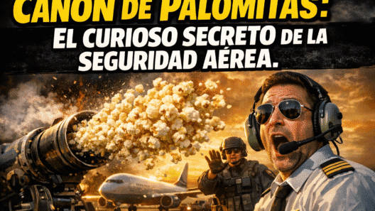 Imagen generada con IA para el artículo Fascinante Cañón de Palomitas: Seguridad Aérea contra Bird Strikes