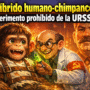 Imagen generada con IA para el artículo Impactante: El Híbrido Humano-Chimpancé de Ivanov en la URSS