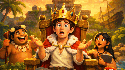 Imagen generada con IA para el artículo Asombroso: El Rey por Error Burocrático en una Isla Olvidada