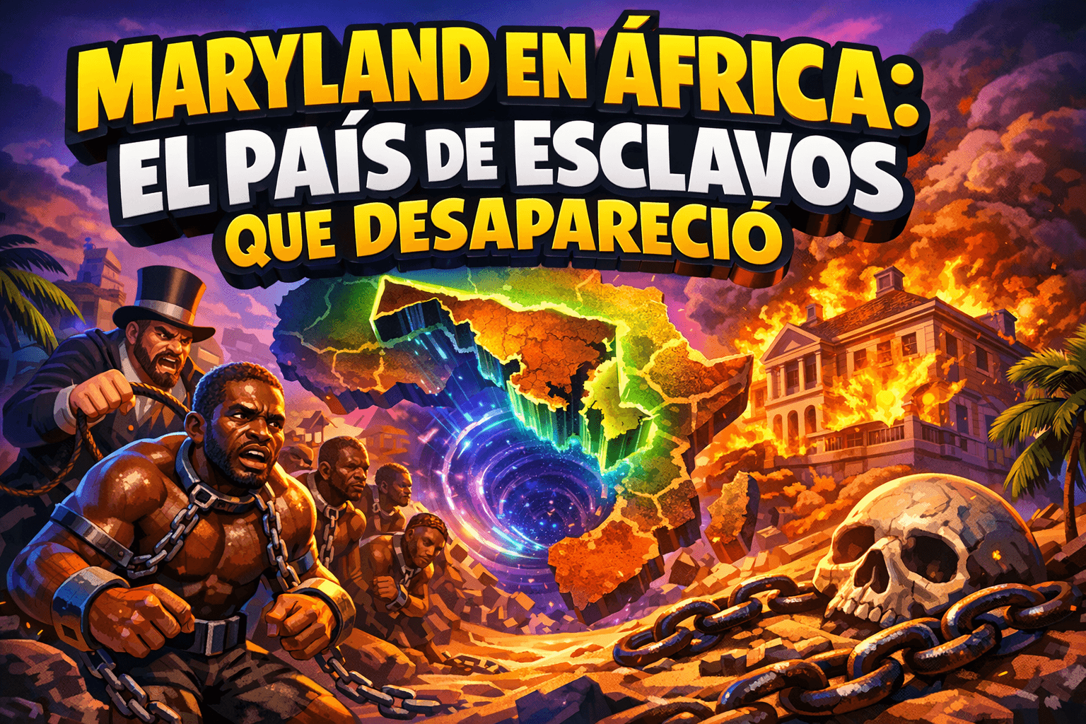 Imagen generada con IA para el artículo El Fascinante País de Esclavos que Desapareció: Maryland y Liberia