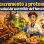Imagen generada con IA para el artículo Excremento a Proteína: ¡Impactante Solución Sostenible del Futuro!