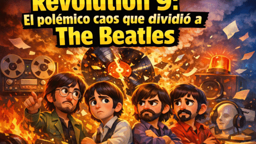 Imagen generada con IA para el artículo Revolution 9: El polémico caos de John Lennon y The Beatles