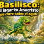 Imagen generada con IA para el artículo Asombroso Basilisco: El Lagarto Jesucristo Corre sobre el Agua