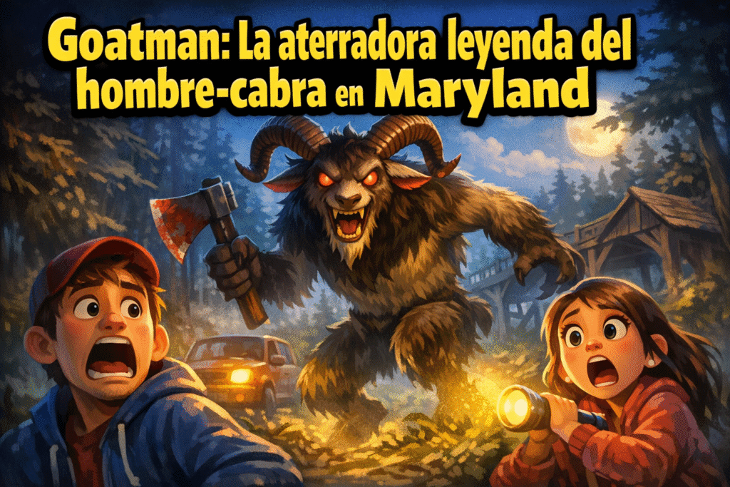 Goatman de Maryland: La aterradora leyenda urbana del hombre-cabra 1 Imagen generada con IA para el artículo Goatman de Maryland: La aterradora leyenda urbana del hombre-cabra