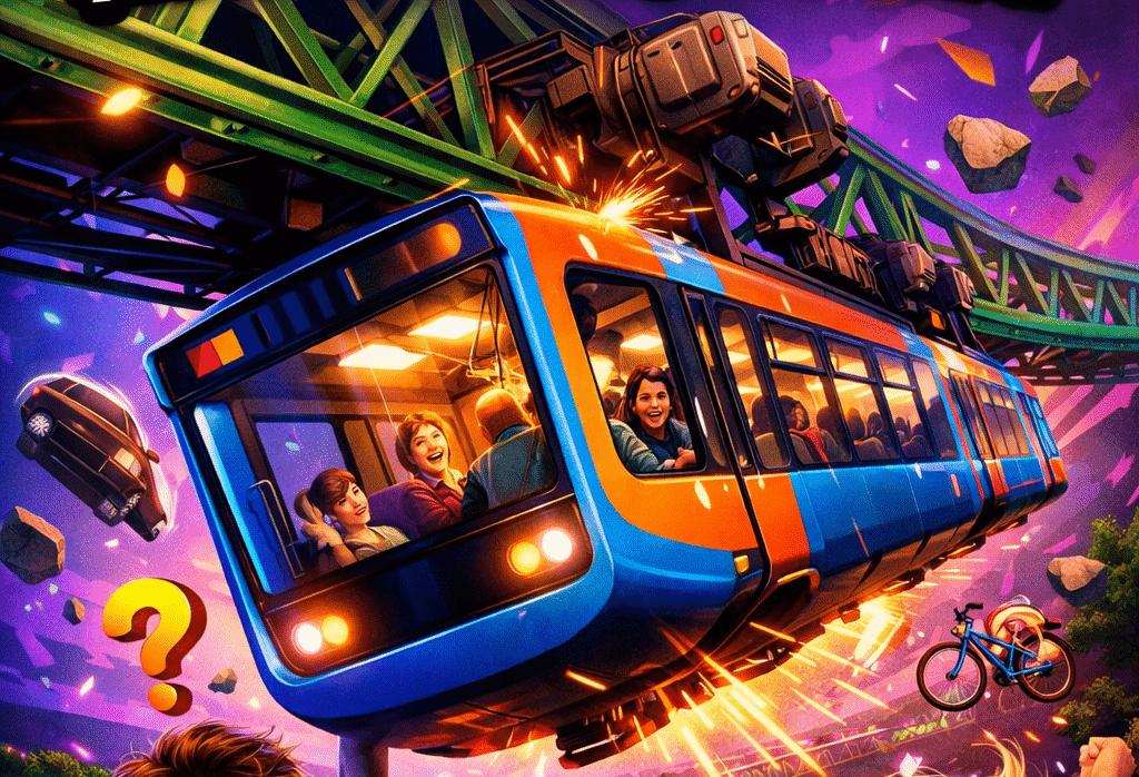 Imagen generada con IA para el artículo Descubre el Wuppertaler Schwebebahn: ¡El Monorraíl Colgante de Wuppertal, Alemania!